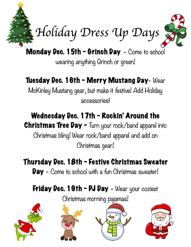 Holiday Dress up days 2025-1