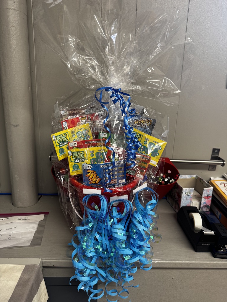 Sarah won a scratch off basket.  Good Luck!
