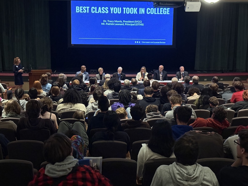 IVCC and University of Illinois System Staff join OTHS Staff for a presentation