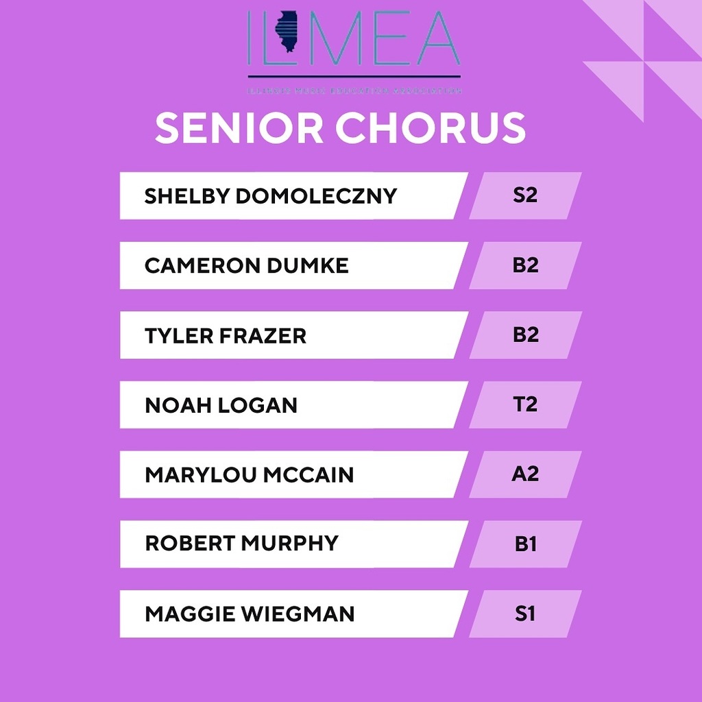 ILMEA Senior Chorus list