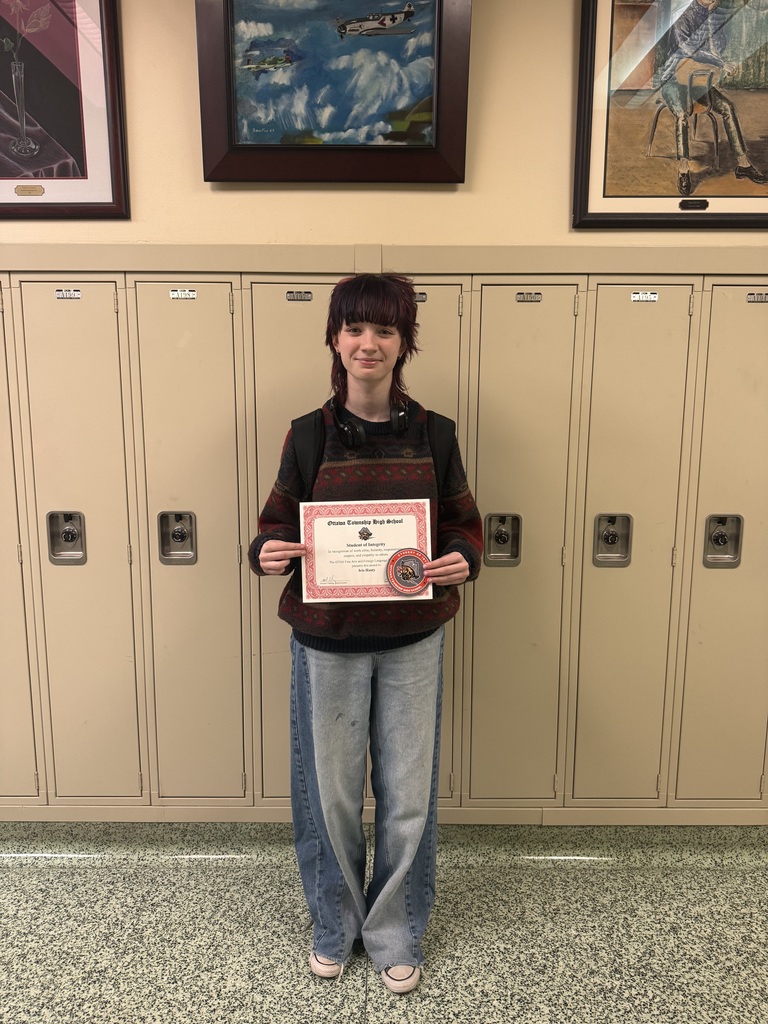 OTHS March 2026 Quarterly Student Recognition Iris Hasty