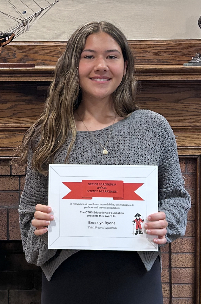 Brooklyn Byone OTHS Educational Foundation Student of the Month April