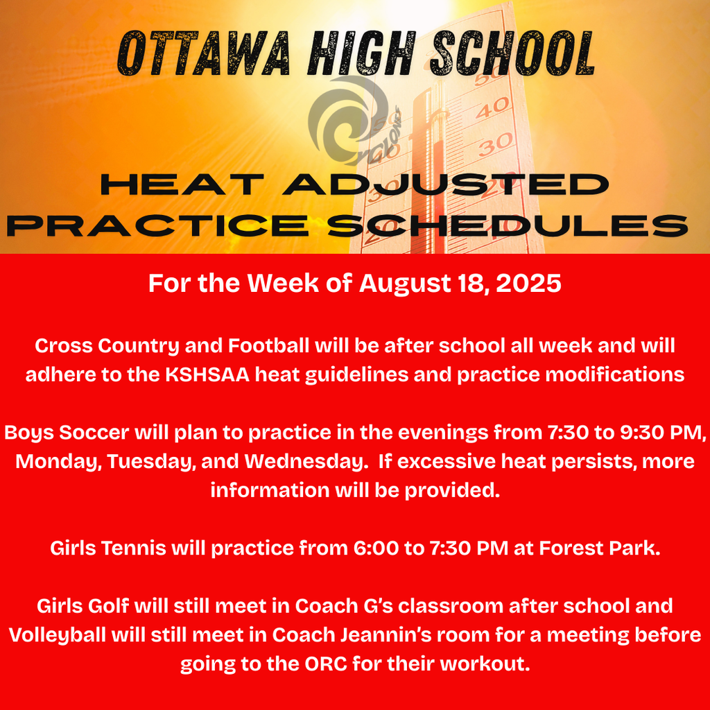 heat adjusted schedule for August 18, 2025
