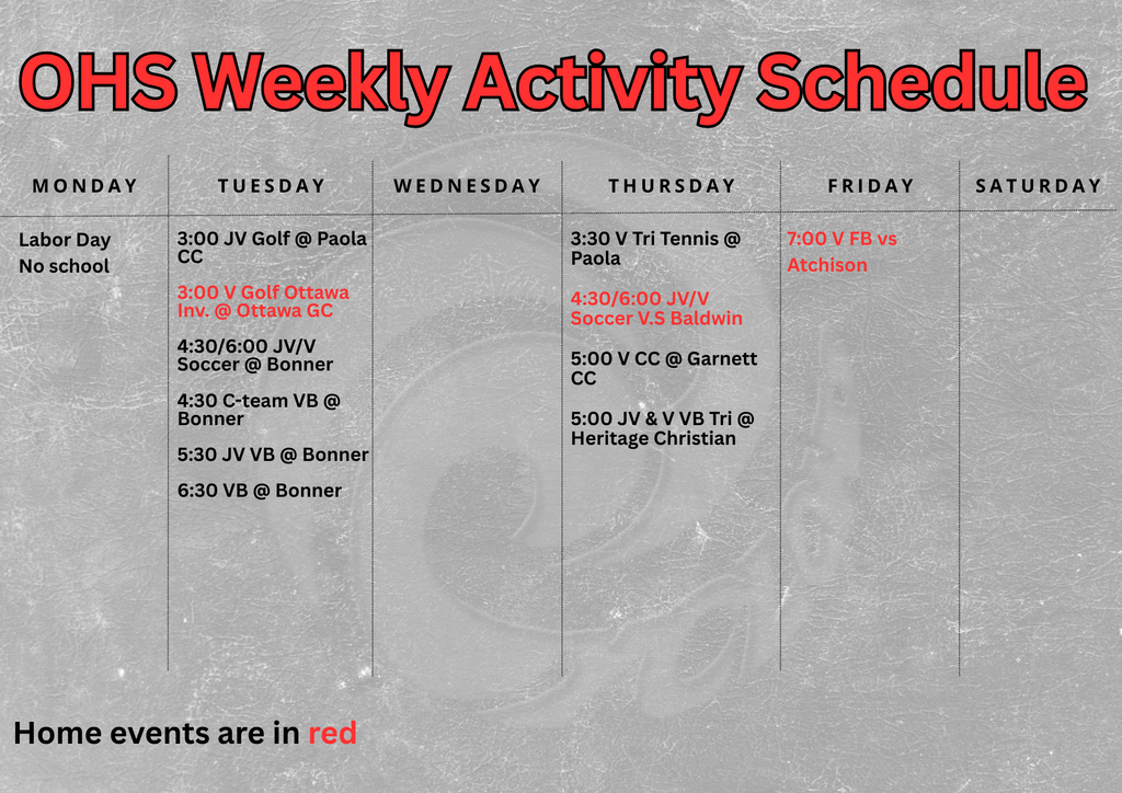 Weekly Activity