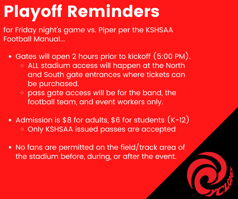playoff reminders
