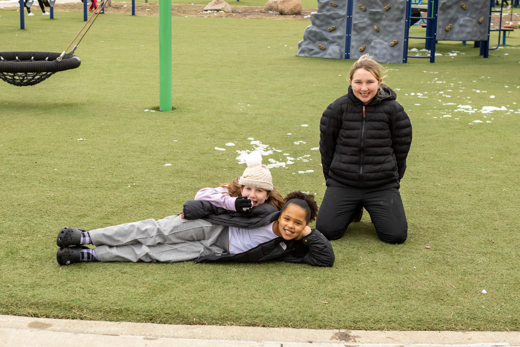 Children play in recess and physical education class.