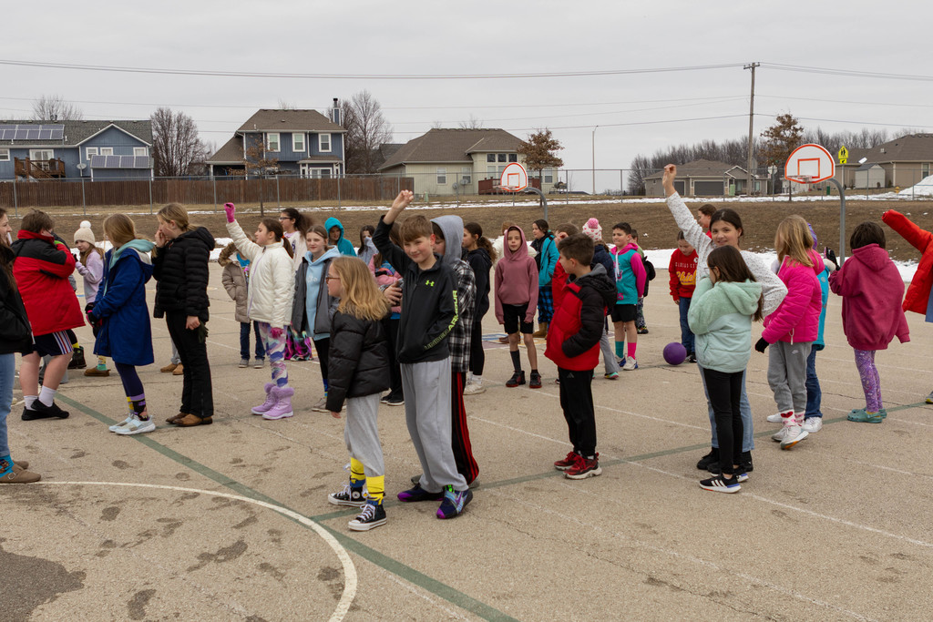 Children play in recess and physical education class.
