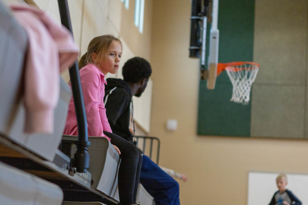 Children play in recess and physical education class.