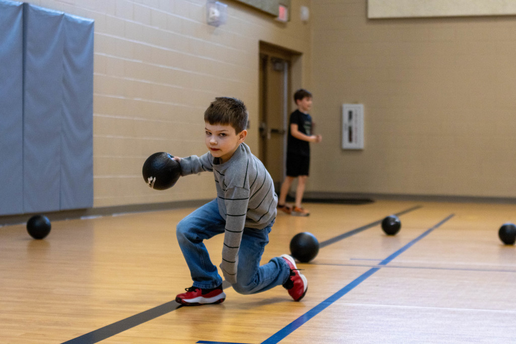 Children play in recess and physical education class.