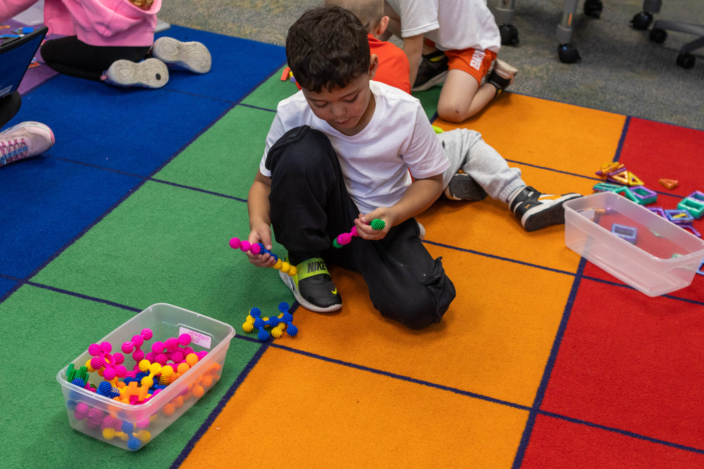 Child playing with fidget
