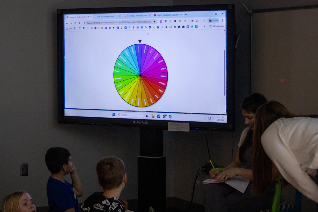 Wheel full of names to spin