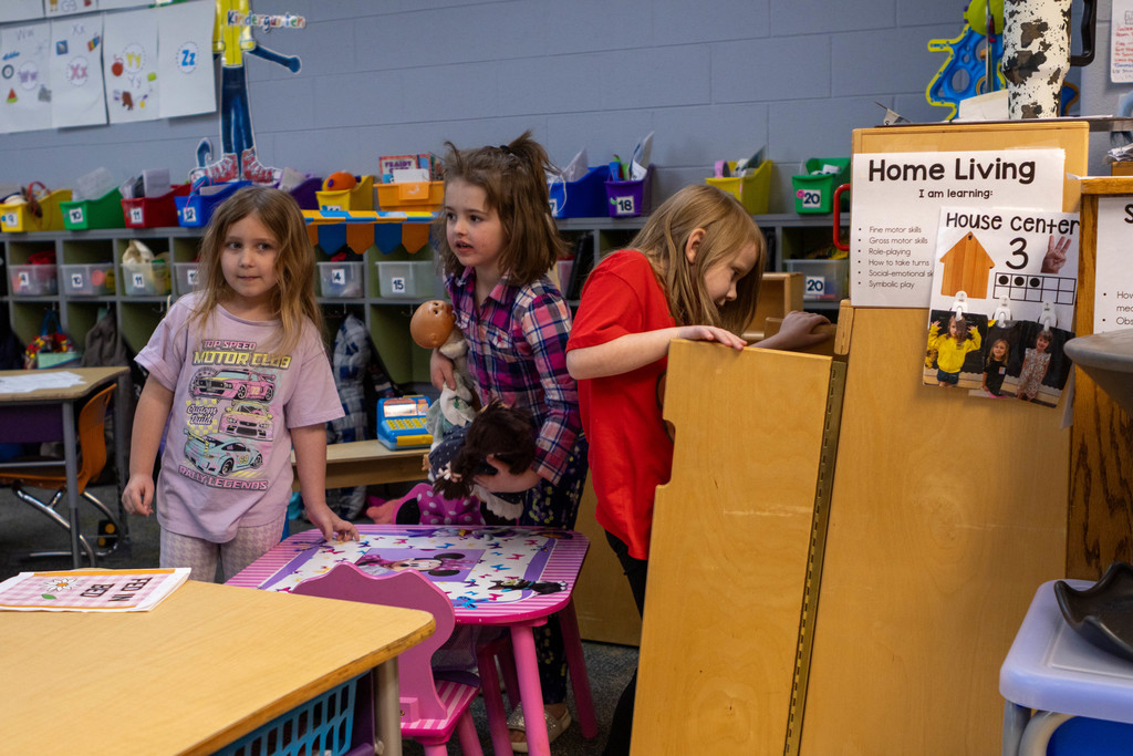 Kids playing kitchen