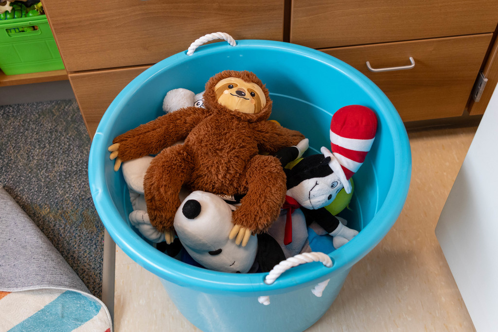 Stuffed animal bin.