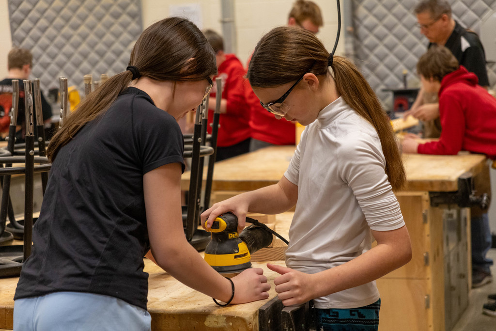 Ottawa Middle School Woods class