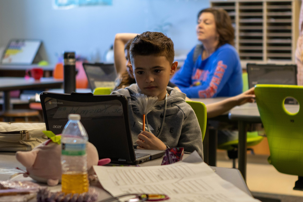 Kid Working on Computer