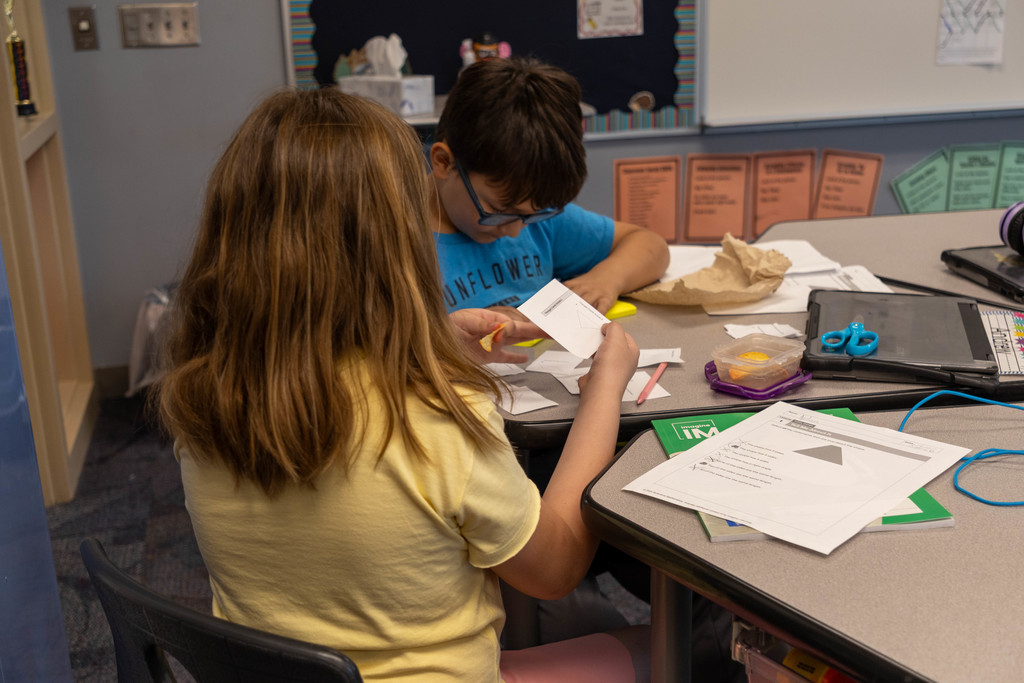 Students working together on assignment.