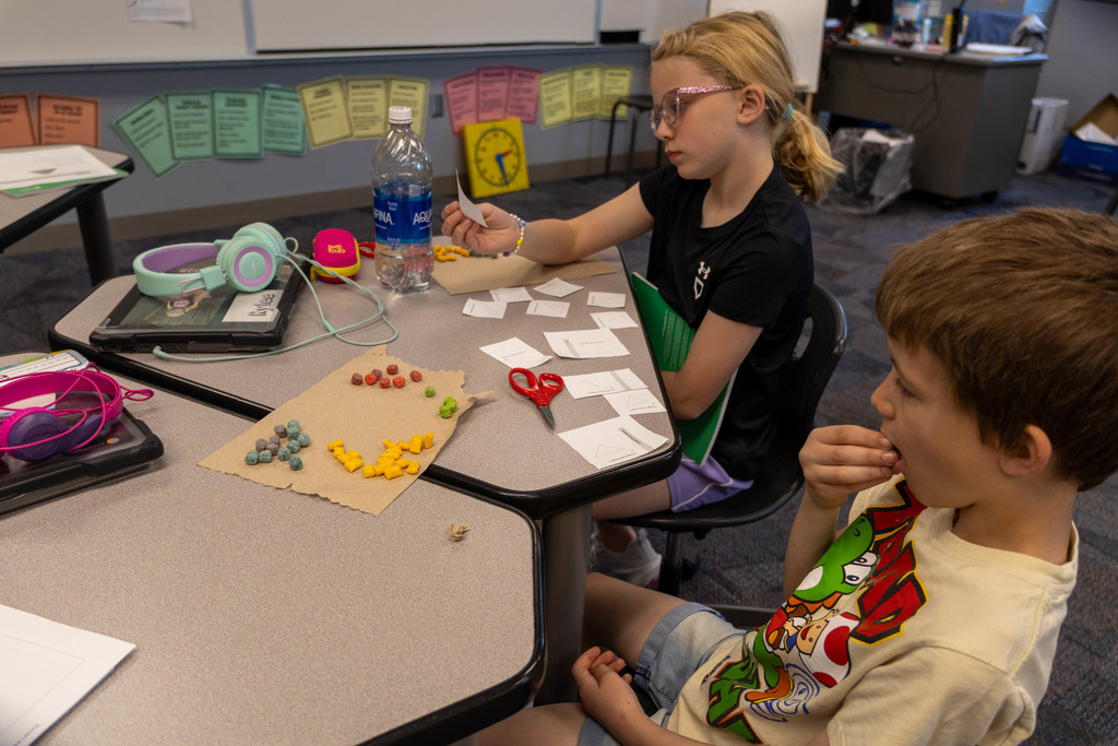 Students working together on assignment.