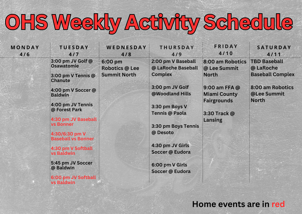 Weekly Activities