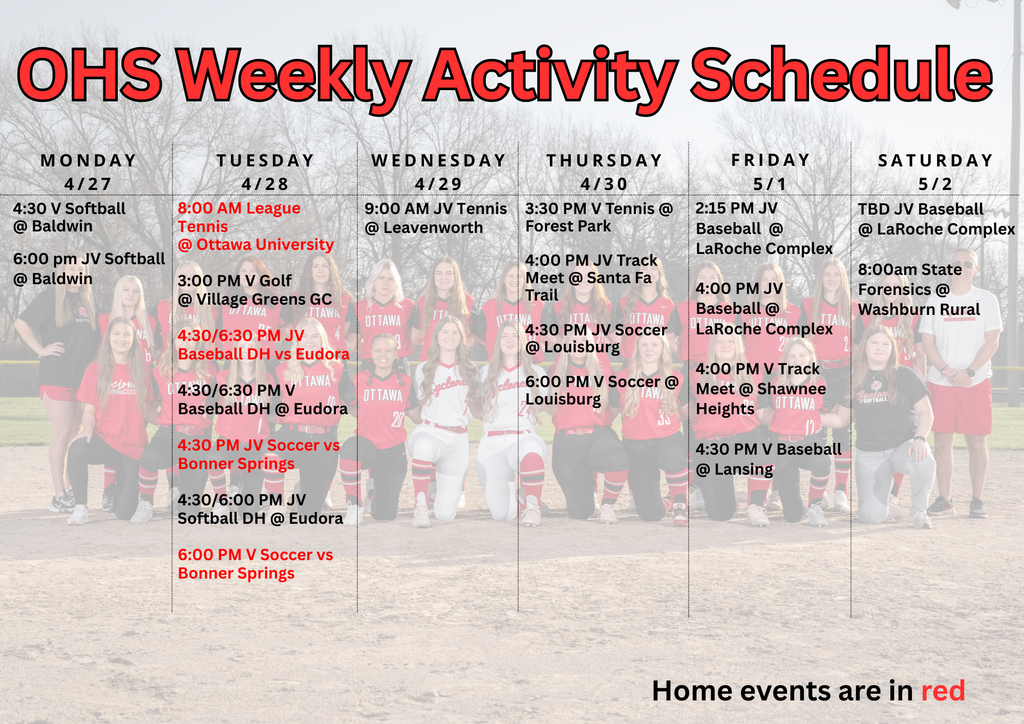 weekly activities