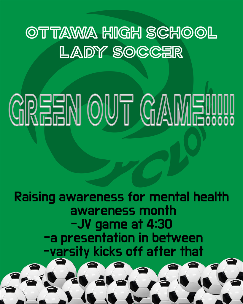OHS Girls soccer is raising awareness for mental health  awareness month tonight 