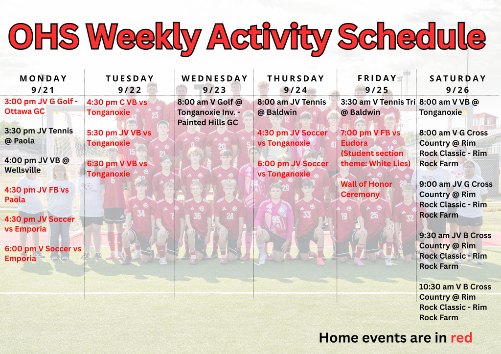 weekly activities