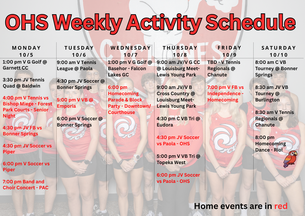 weekly activities