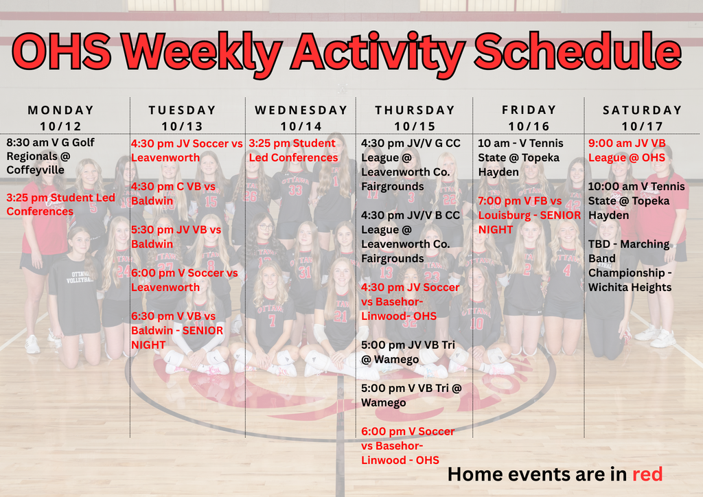weekly activities