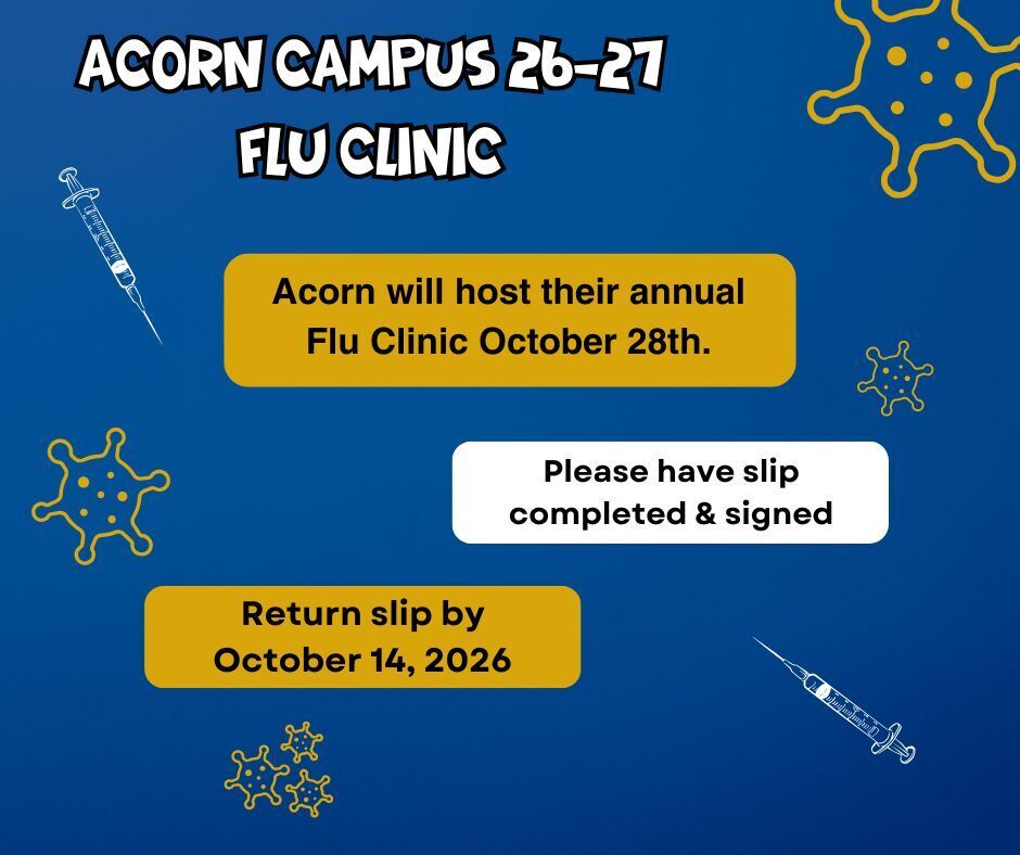 Acorn Campus Flu Clinic 26-27