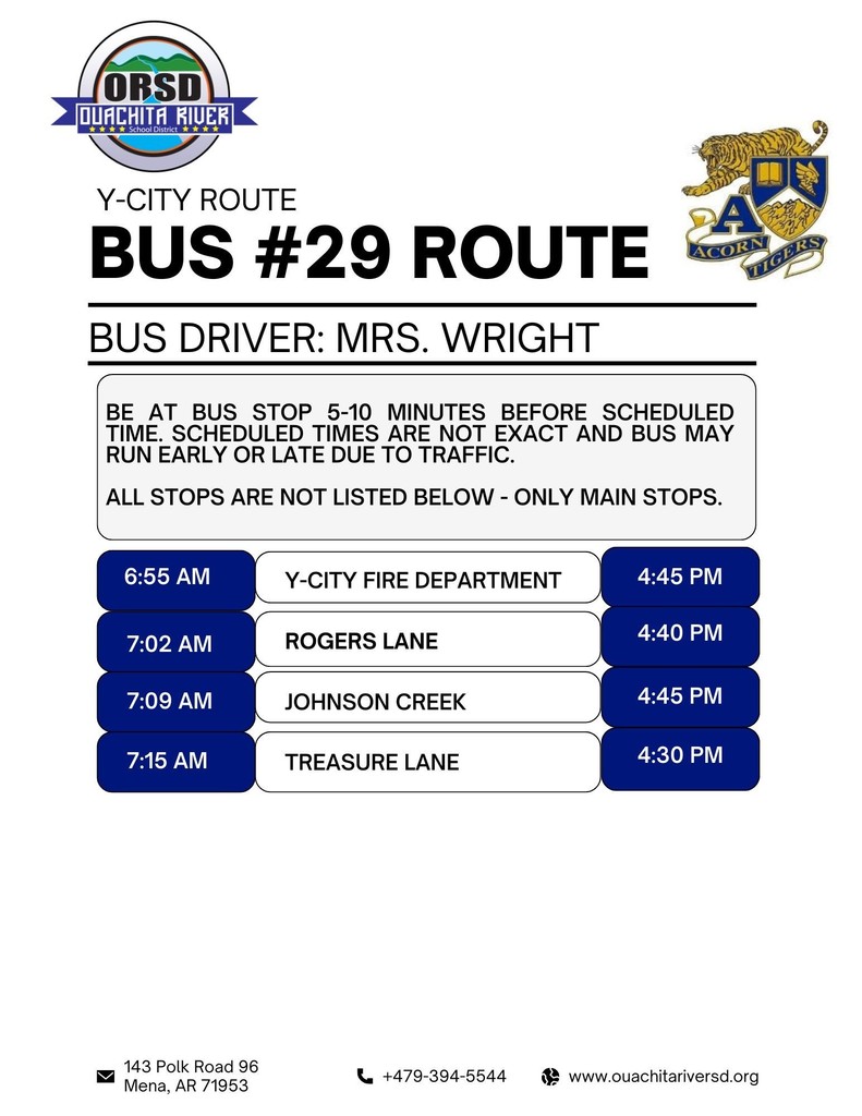 Acorn Campus Bus Route - #29 Y-City Route