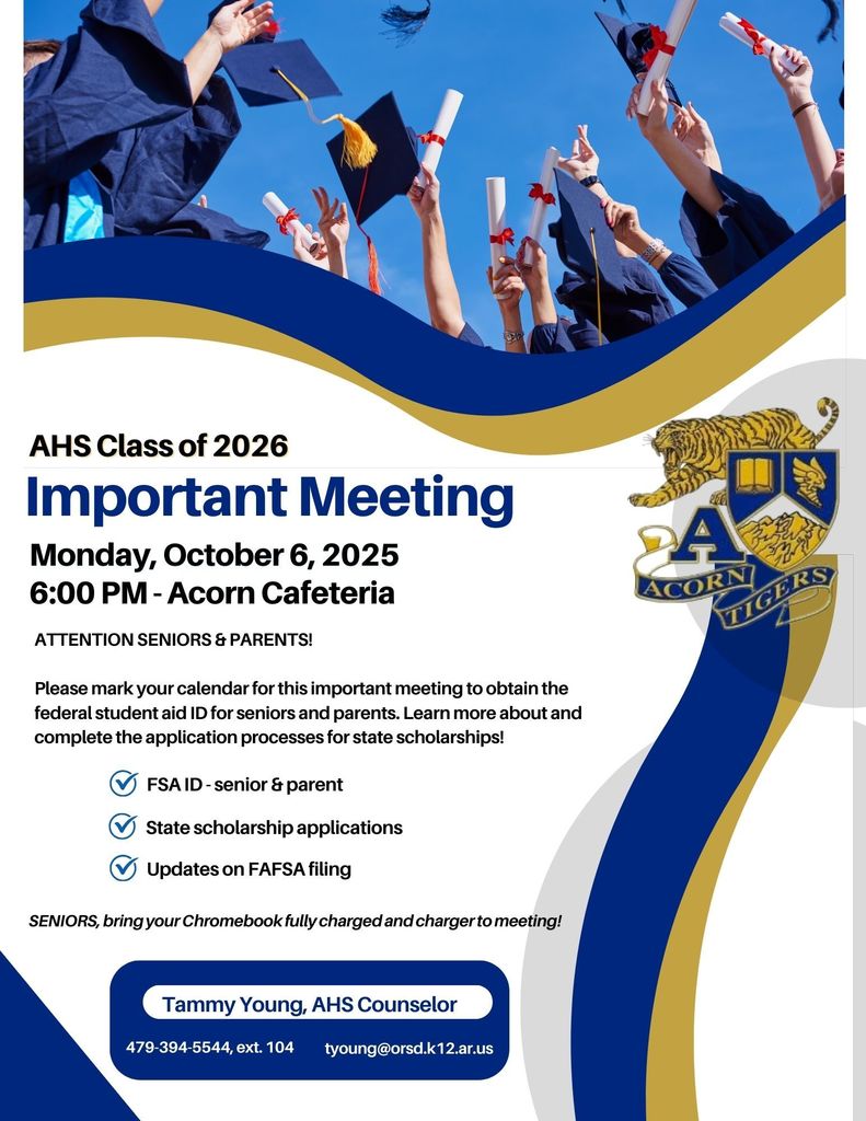AHS Class of 2026 Important Meeting - 10-6-2025