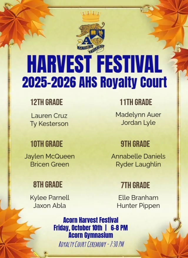 2025 Acorn Schools Harvest Festival - AHS Royalty Court