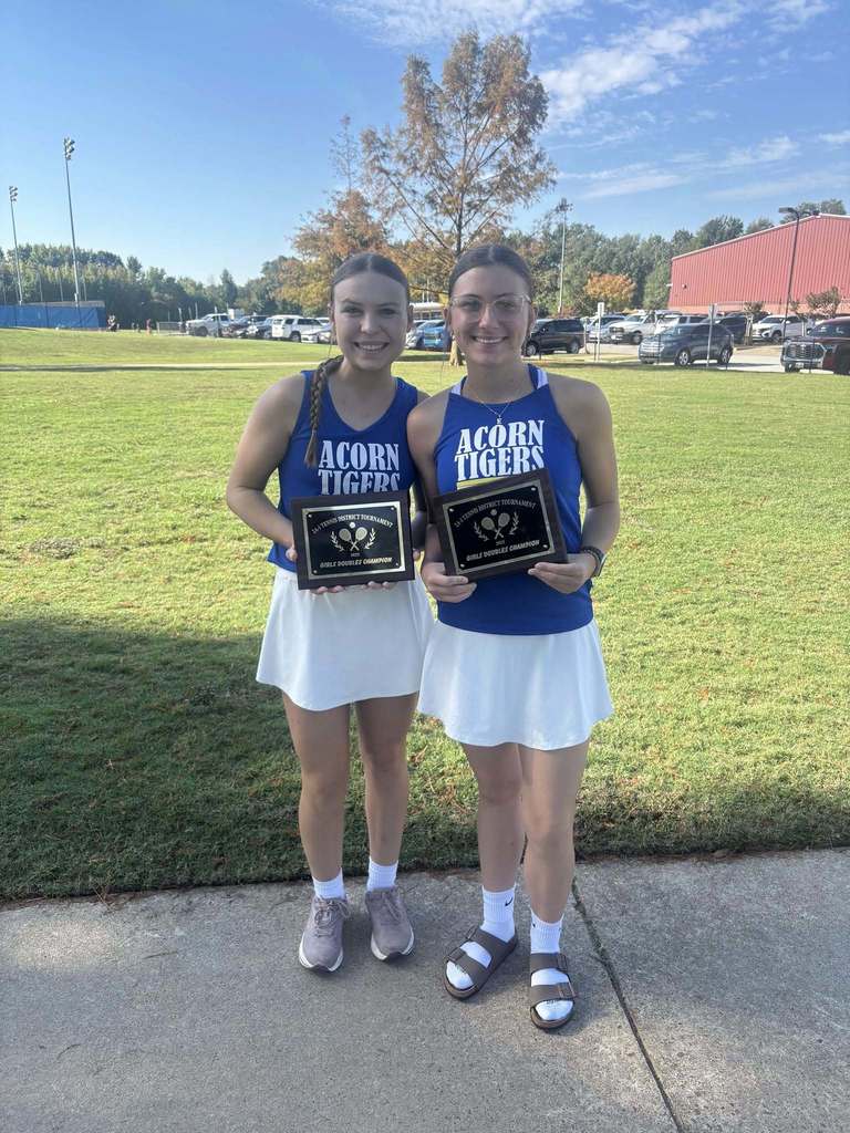 Acorn Lady Tigers 2A-1 District Tennis Doubles Championship - KaitLynn Ledbetter and Lanee Shaddon