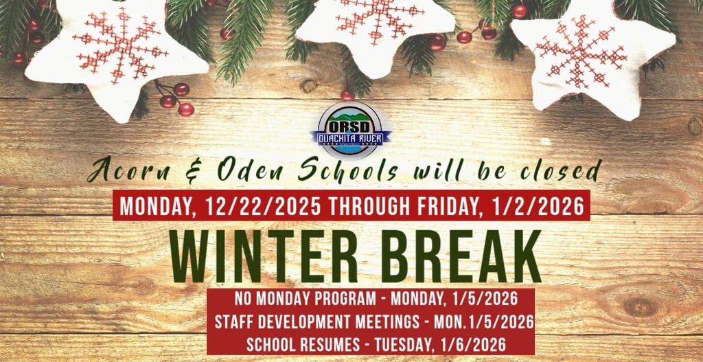 ORSD Closed - Winter Break - 12-22-2025 - 1-5-2026