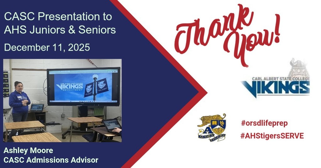 Carl Albert State College Visit to AHS - 12-11-2025