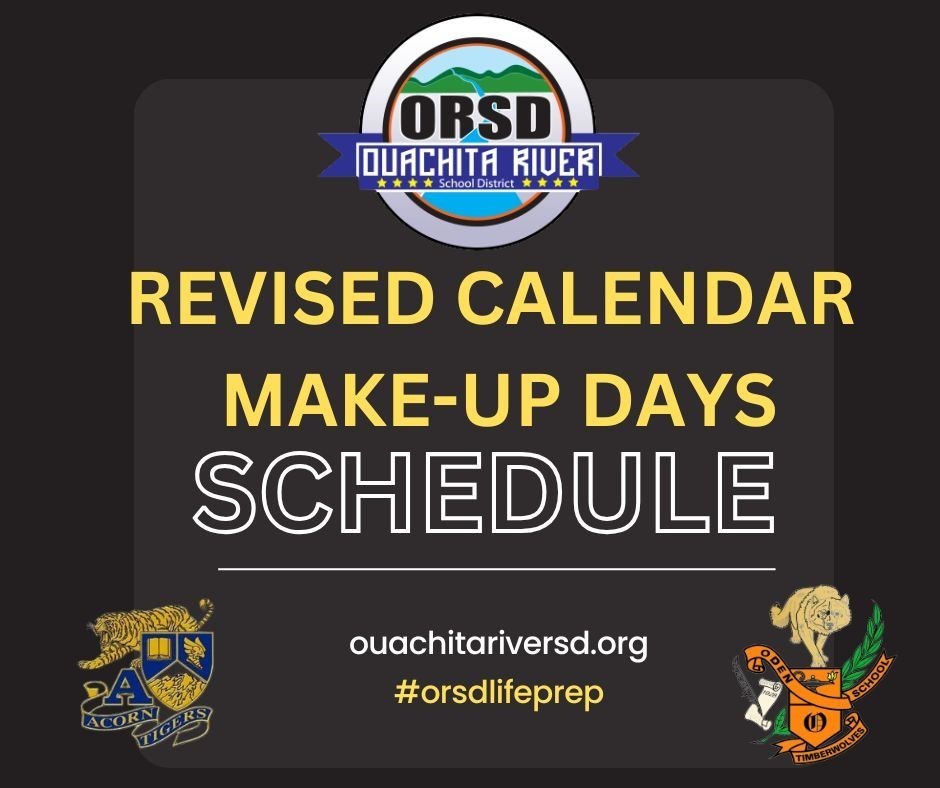 ORSD Revised Calendar & Make Up Days Schedule - Spring 2026