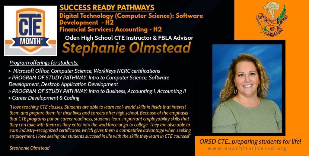 ORSD CTE Spotlight - Stephanie Olmstead