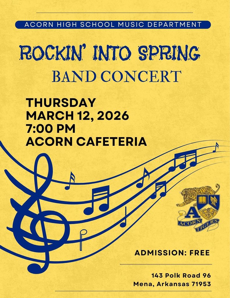 AHS Music Department presents ROCKIN' INTO SPRING Band Concert - 3-12-2026