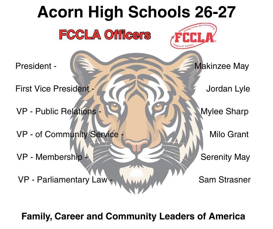 Acorn FCCLA 26-27 Officers