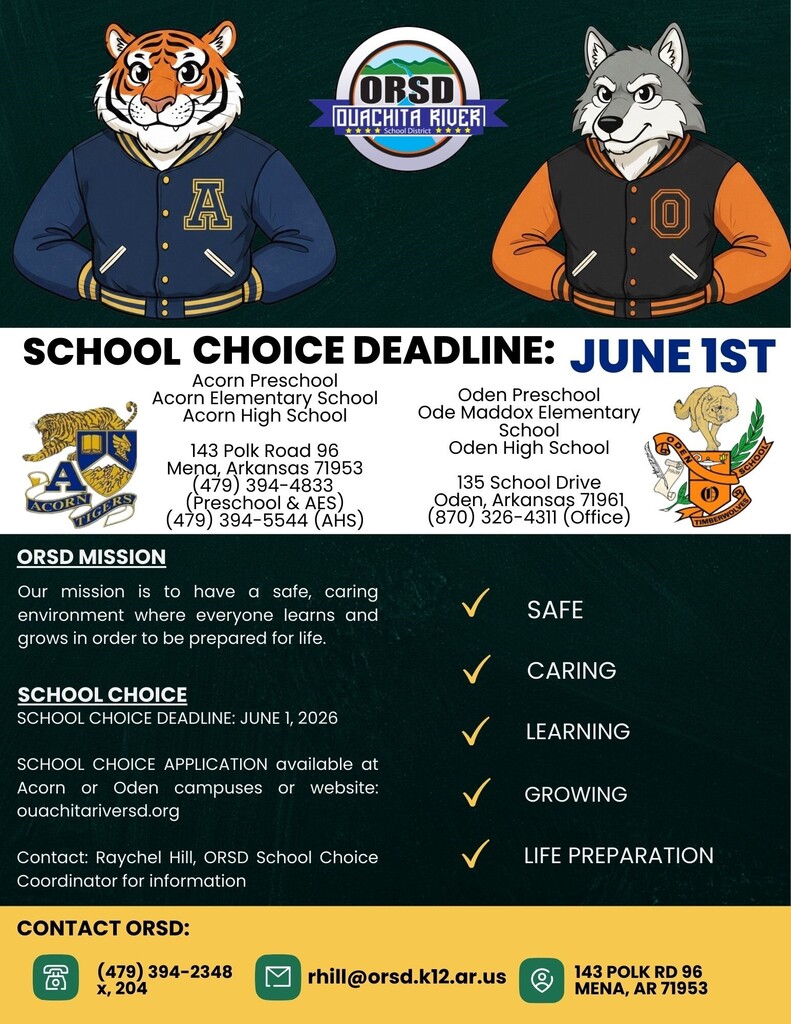 ORSD School Choice - Deadline: June 1, 2026