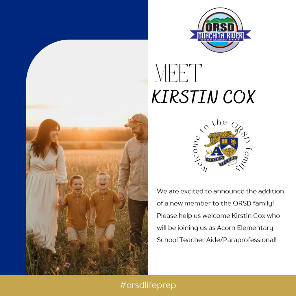 ORSD Welcomes Kirstin Cox for 2026-2027 Year!