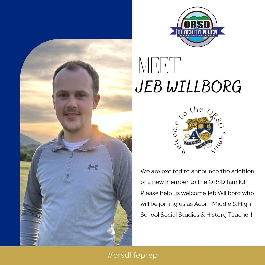 Welcome to the ORSD family, Jeb Willborg! #orsdlifeprep
