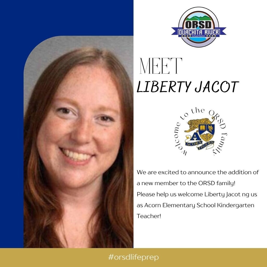 ORSD Welcomes Liberty Jacot - Acorn Elementary School Kindergarten Teacher for 2026-2027 Year!