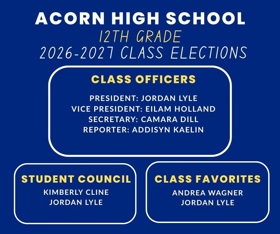 AHS 12th Grade Class Election Results