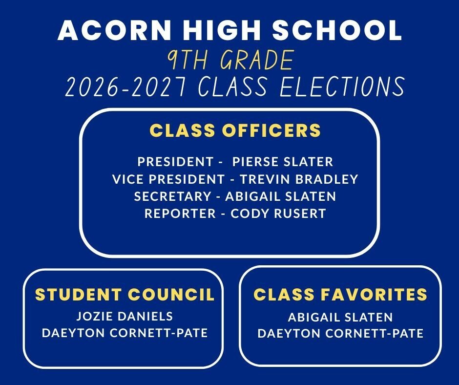 AHS 9th Grade Class Election Results