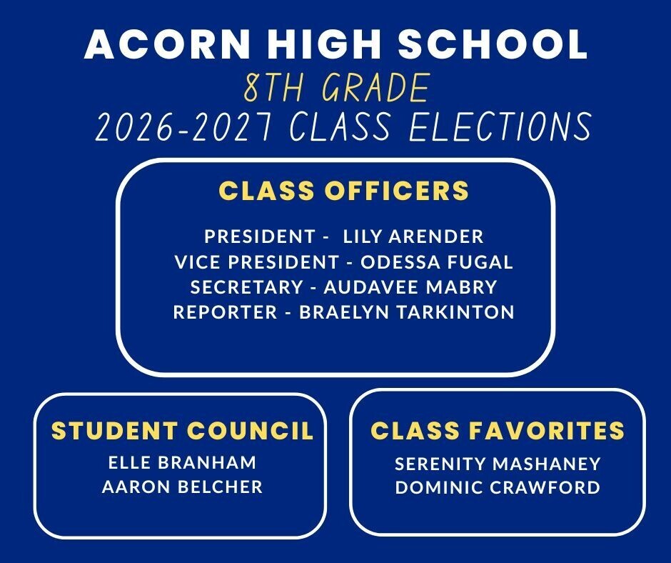 AHS 8th Grade Class Election Results