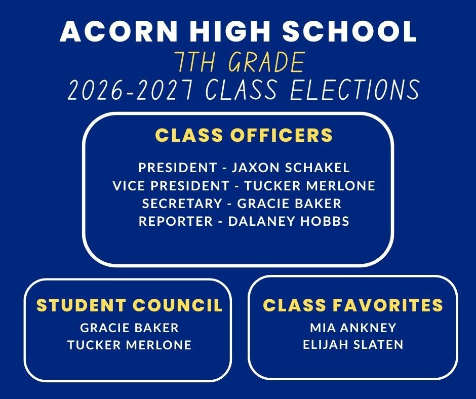 AHS 7th Grade Class Election Results