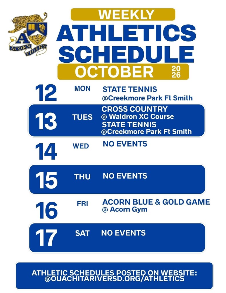 AHS Athletics Weekly Schedule - 10-12 to 10-17-2026