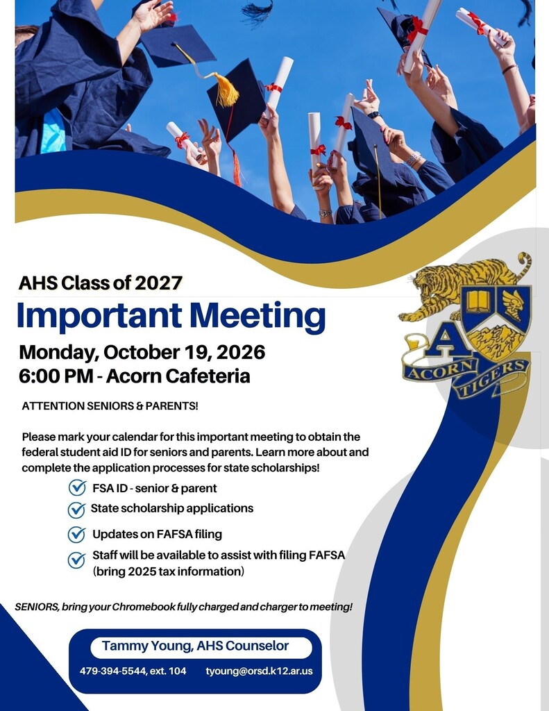 AHS Class of 2027 Important Meeting - 10-19-2026