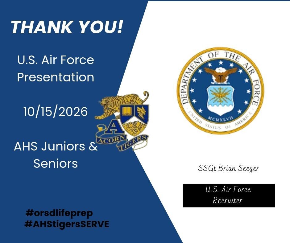 US Air Force Visit to AHS - 10-15-2026