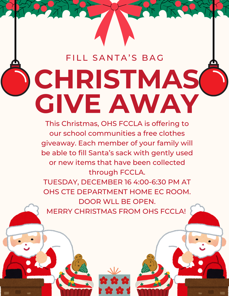 FCCLA Christmas giveaway